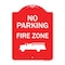 Signmission No Parking Fire Zone With Graphic Heavy-Gauge Aluminum Architectural Sign, 24" x 18", RW-1824-9818 A-DES-RW-1824-9818 - alternate 1